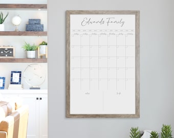 Family Wall Calendar - Personalized & Framed Minimalist Style Calendar