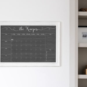 Command Center for Family, Dry Erase Chalkboard Style Command Center, Weekly and Monthly Calendar Combo, Family Center Calendar 36163 Simple Farmhouse