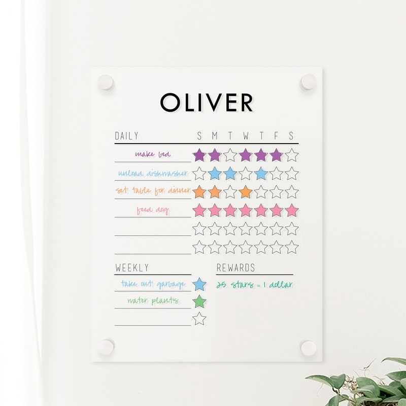 Chore Chart Kids Stars - Etsy