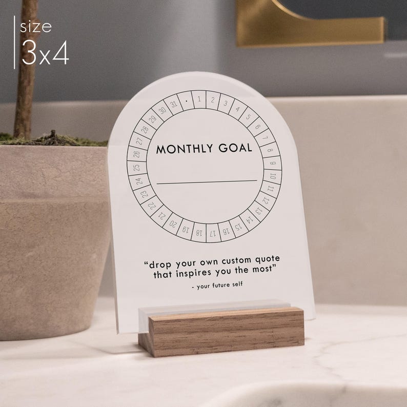 Acrylic Goal Tracker, 2025 Resolutions Board, Monthly Milestones Tracker, New Year Resolutions, Dry Erase Goal Planner, Progress Tracker