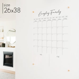 Vertical Acrylic Calendar For Wall, Clear Dry Erase Board, 2022 Modern Office Calendar, Minimalist Housewarming Gift, Wall Mounted xx313 image 10