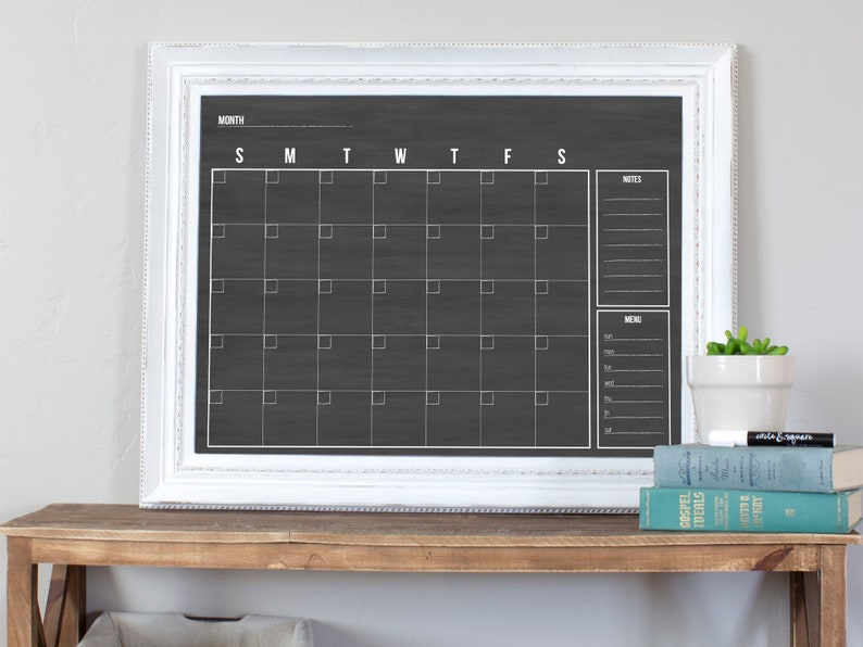 Minimalist Wall Calendar Custom Dry Erase Large Calendar Etsy