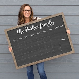 Large Calendar | Framed Calendar | Dry erase board | chalkboard Calendar |
