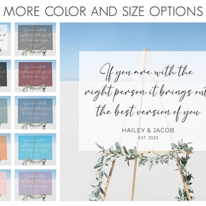 Personalized Frosted Acrylic Wedding Quote Sign | Personalized Acrylic Quote Sign for Wedding, Bridal Shower, Baby Shower, Event