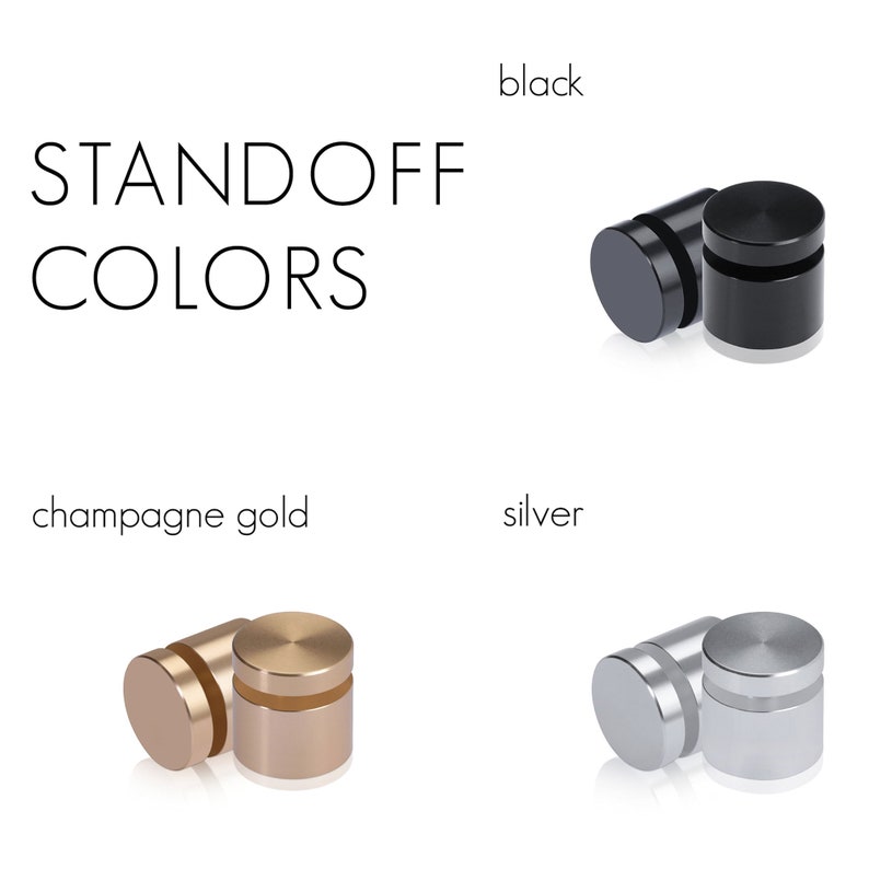 Standoff Color Options for Acrylic Board
