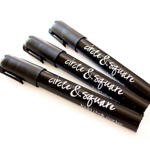 Reversible Tip Chalk Pens 3 Pack, Black Chalk Pens, 6mm Tip Liquid Chalk Markers, Fine Tip, Dual Tip or Multi Tip Pens for Acrylic Calendar