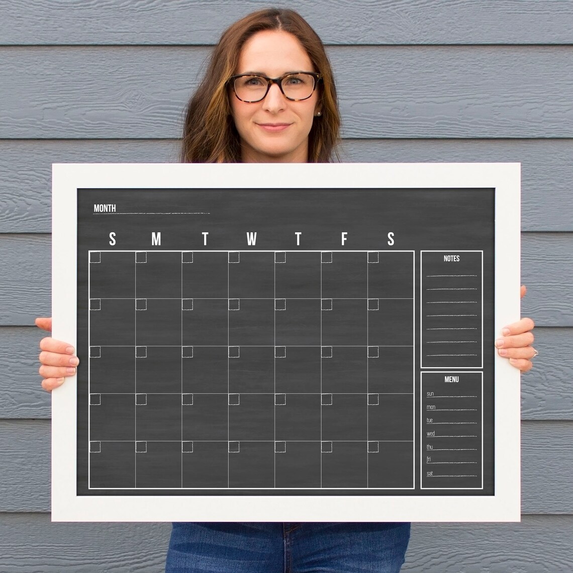 Minimalist Wall Calendar Custom Dry Erase Large Calendar | Etsy