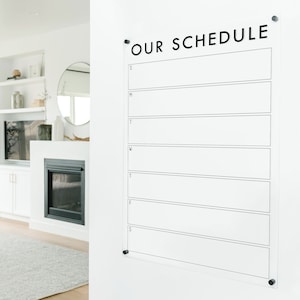 Weekly Acrylic Calendar - Available in 3 sizes! | Dry Erase Week Planner, daily acrylic calendar, meal planner, to do list, reminder