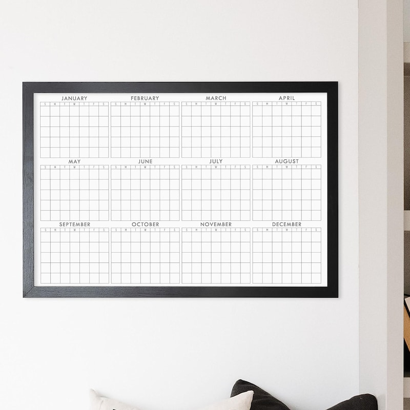 Magnetic Calendar 12 Month Etsy