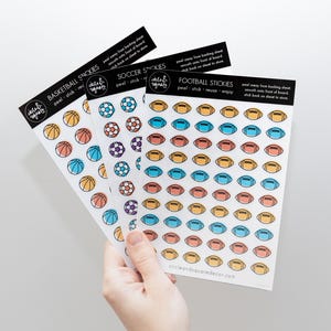 Extracurricular Stickies, Reusable Sports Clings for Acrylic Calendar | Kids Sports Stickers for Family Command Center, Practice and Games