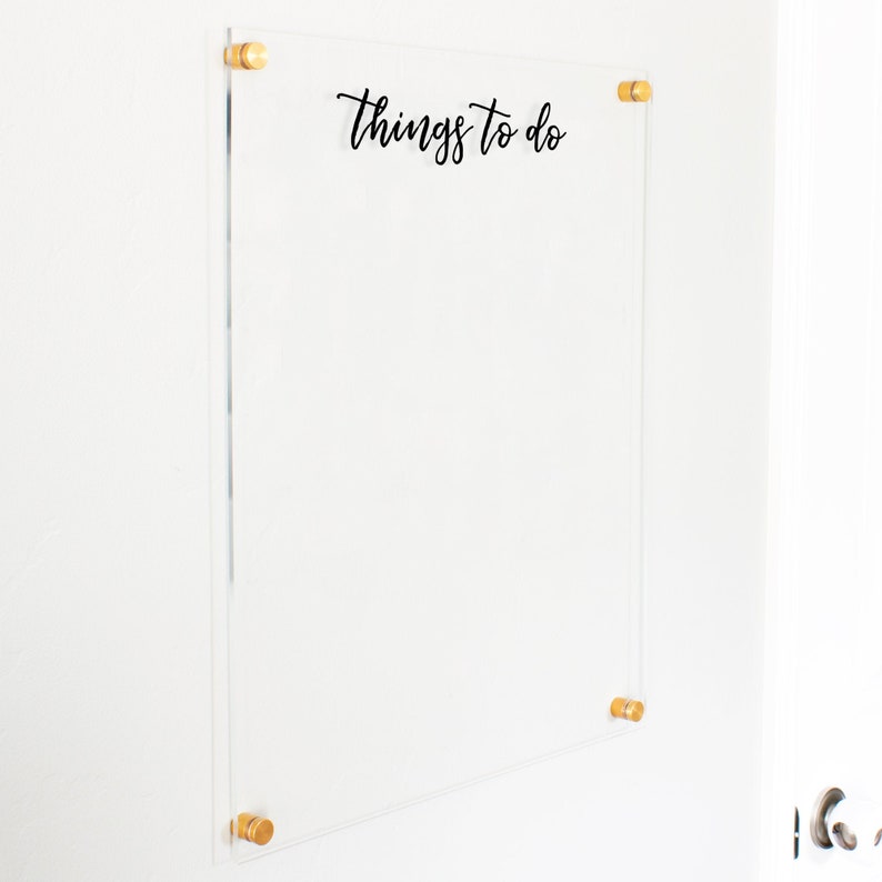 Acrylic Dry Erase Board Customized Memo Board Clear Etsy