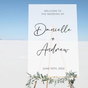 Frosted Acrylic Welcome Sign - Wedding Signage, Custom Wedding Sign with Translucent Background, Personalized Acrylic Wedding Welcome Sign