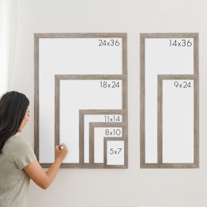 Kid's Chore Chart Whiteboard - Magnetic, Custom Framed 14x36 image 5
