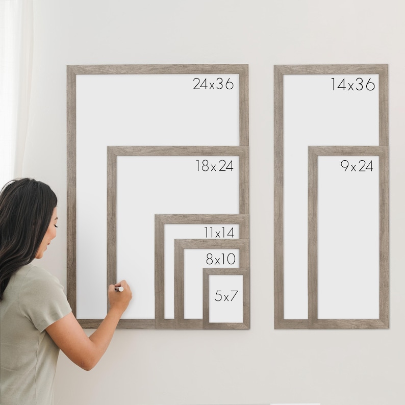 Kid's Chore Chart Whiteboard - Magnetic, Custom Framed 14x36 image 5
