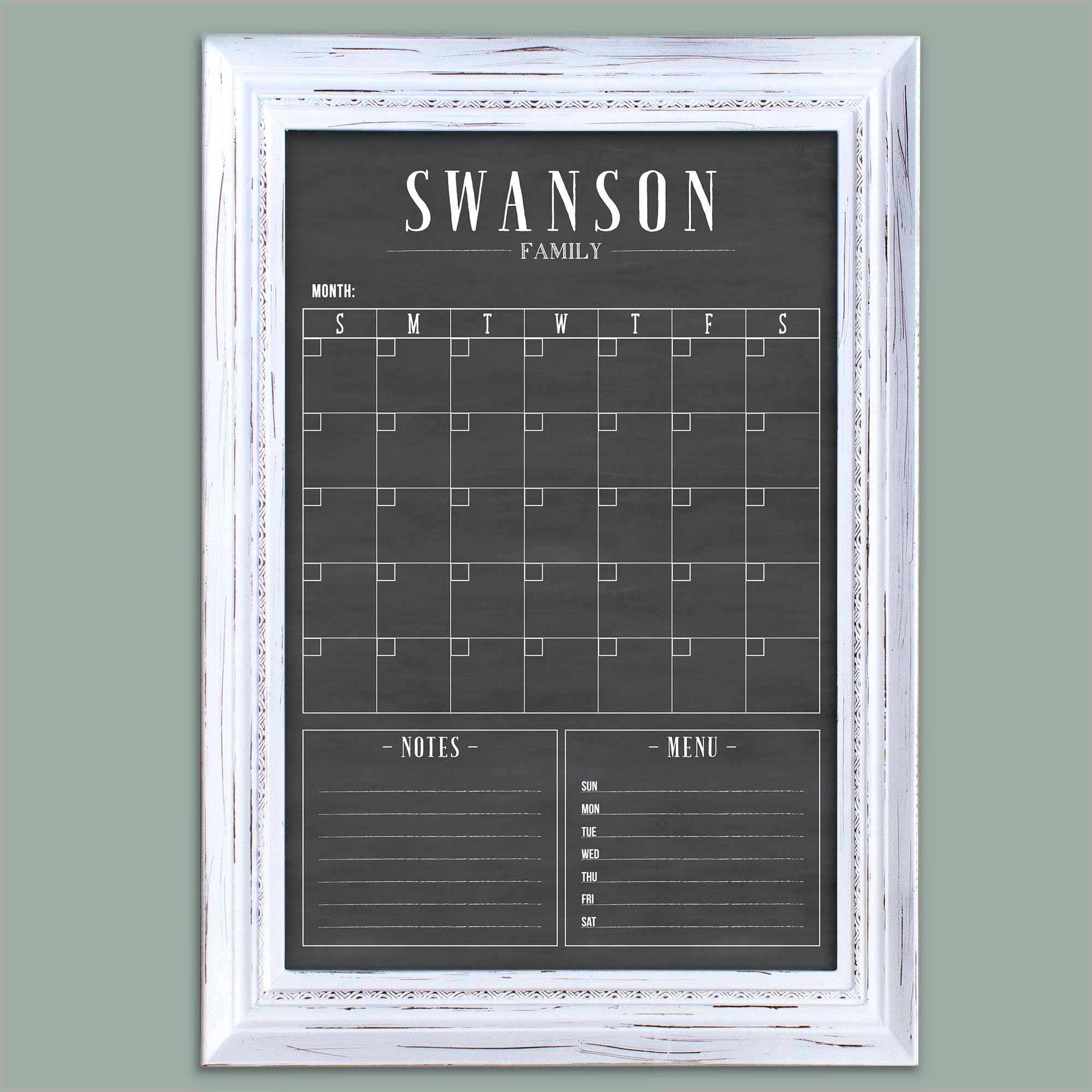 Chalkboard Calendar 24 x 36 Chalkboard Calendar Customized Etsy
