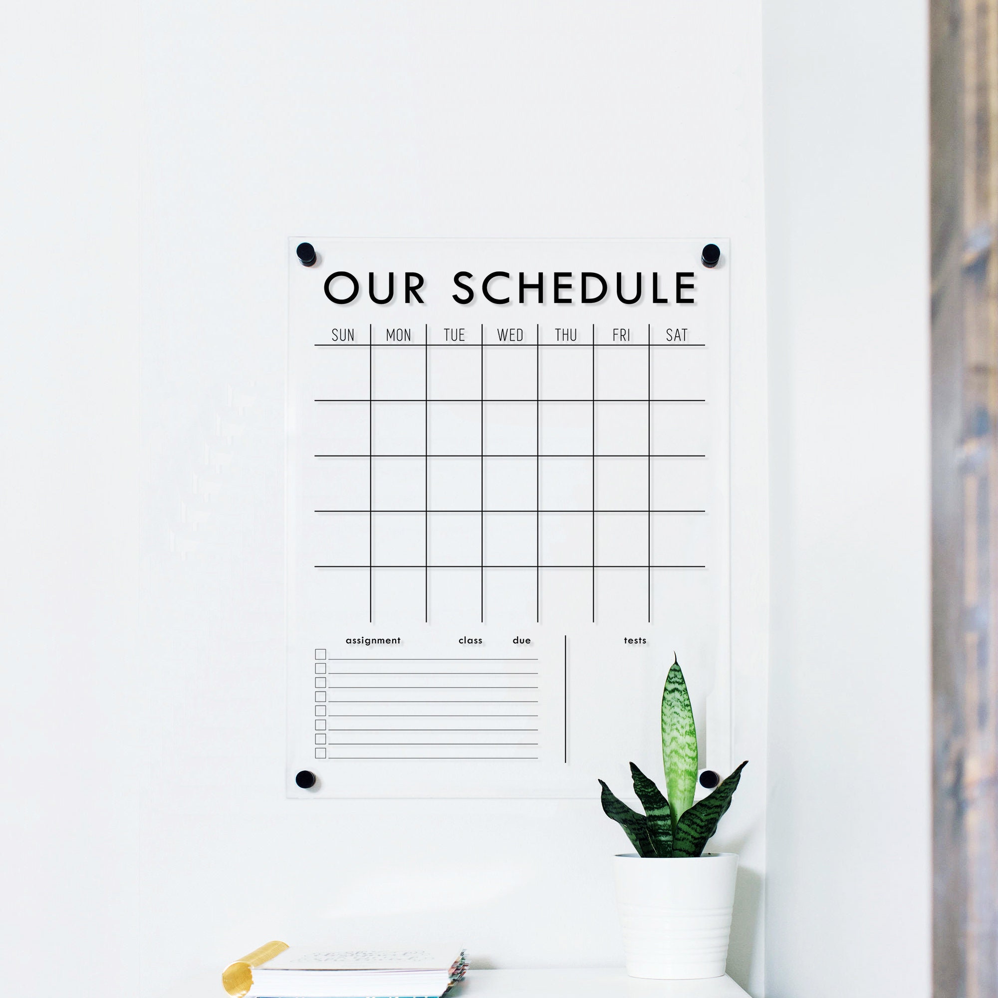 School Wall Calendar Homeschool Calendar Acrylic Dry Etsy 日本