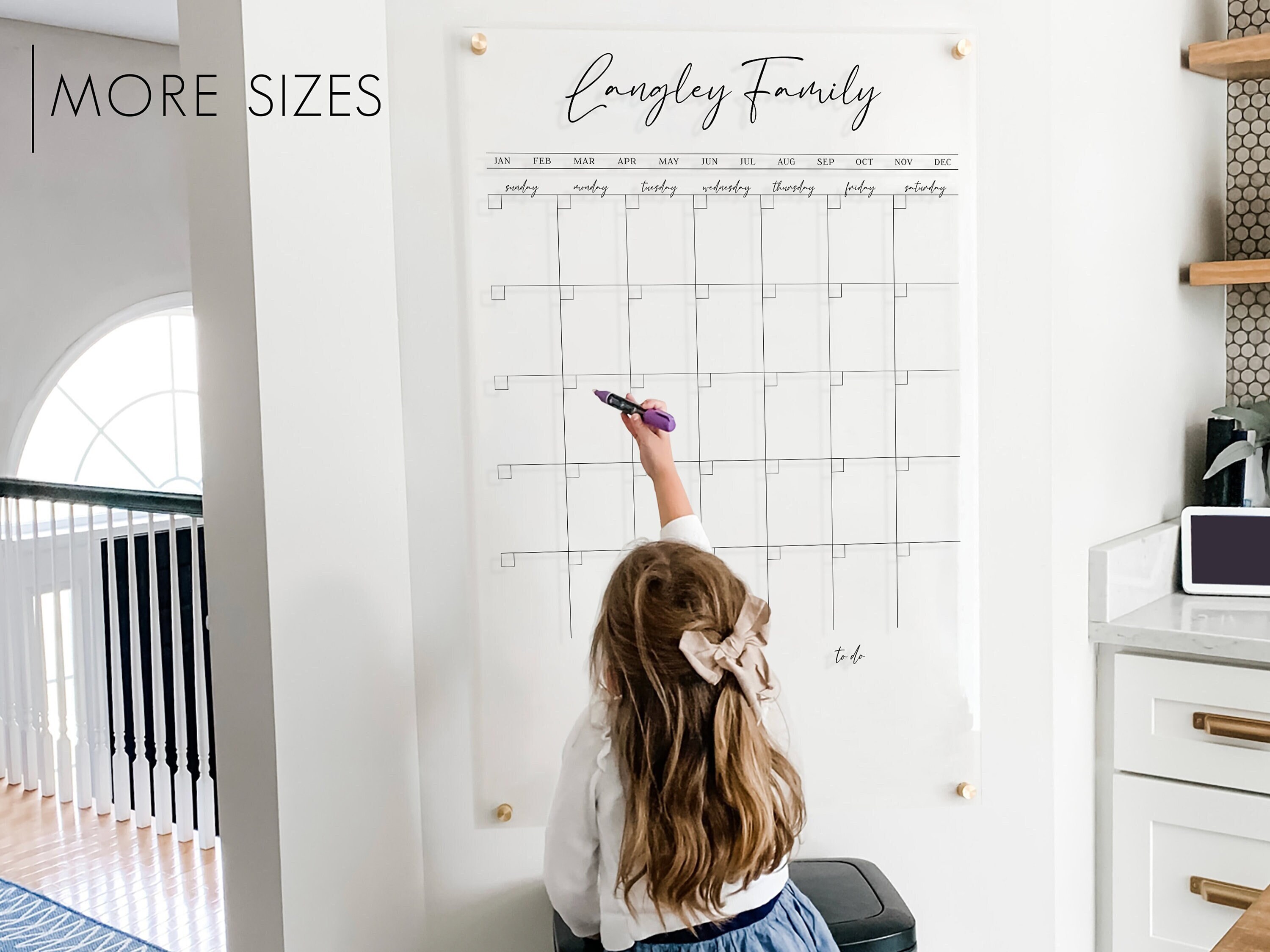 Vertical Acrylic Calendar for Wall Clear Dry Erase Board - Etsy vertical-acrylic-calendar-for-wall-clear-dry-erase-board-etsy