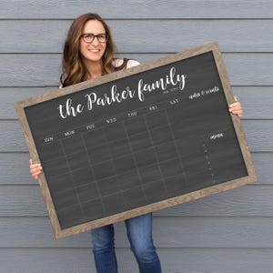 Large Calendar | Framed Calendar | Dry erase board | chalkboard Calendar |