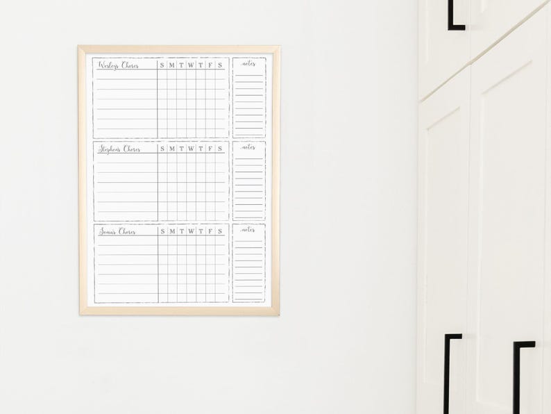 Personalized chore chart | 18x24 | chore chart for kids | chore board #1898 image 8