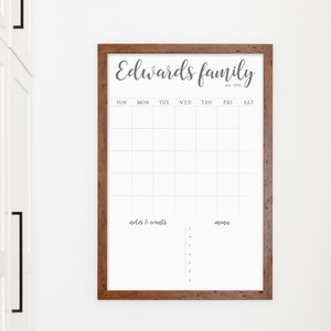 Framed dry erase calendar | 24x36 dry-erase calendar | realtor gift |  #36136