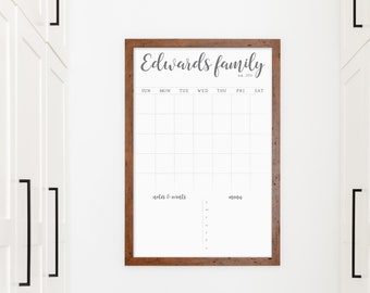 Framed dry erase calendar | 24x36 dry-erase calendar | realtor gift |  #36136