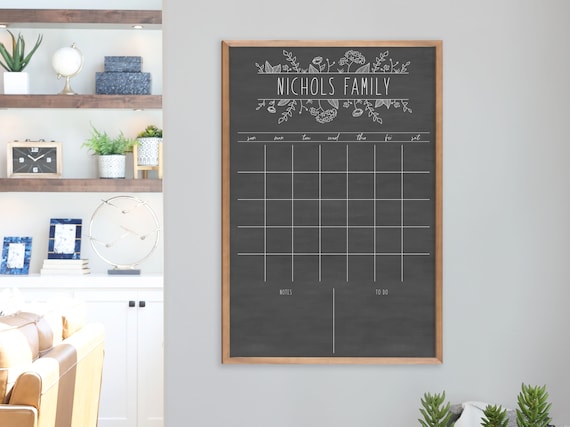 2023 Dry Erase Chalkboard Wall Calendar Personalized Framed Calendar  Minimalist Style Calendar 