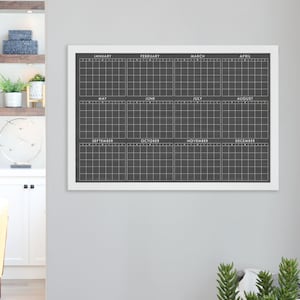12-month Yearly Dry Erase Chalkboard Calendar 36