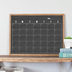 Minimalist Dry Erase Calendar Chalkboard