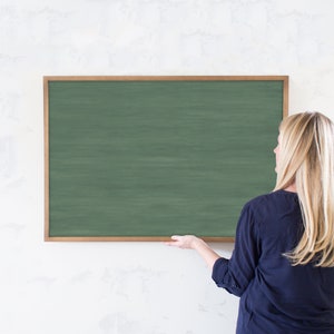 Green Chalkboard, Large Vintage Style Chalkboard, Framed Dry Erase Board for Wall, Wet Erase Vision Board 2025, Blank Green Board