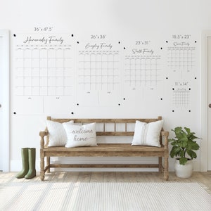 Vertical Acrylic Calendar For Wall, Clear Dry Erase Board, 2022 Modern Office Calendar, Minimalist Housewarming Gift, Wall Mounted xx313 image 4