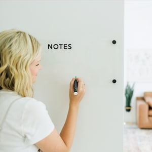 Acrylic Memo Board for Notes - vertical/horizontal dry erase board, notes list | The Minimalist Style | 3 sizes available 9x23 14x38 18x47.5