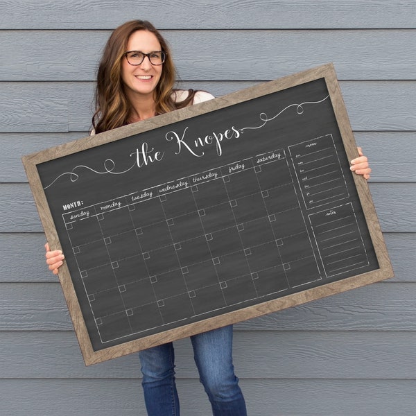 Chalkboard Calendar Etsy