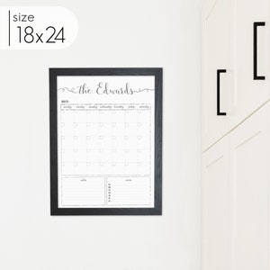 Dry Erase Whiteboard Calendar Personalized and Framed for Wall Knope Bild 6