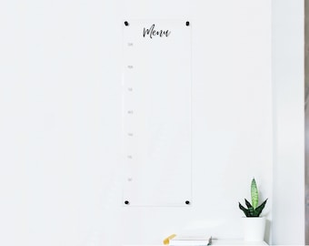 Acrylic Menu Board | Meal Planner | Dry Erase Menu Board | 2 sizes available 9x23, 14x38, & 18x47.5