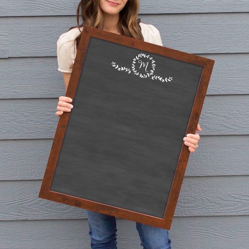 Monogram Dry Erase Chalkboard 18x24 chalkboard Etsy