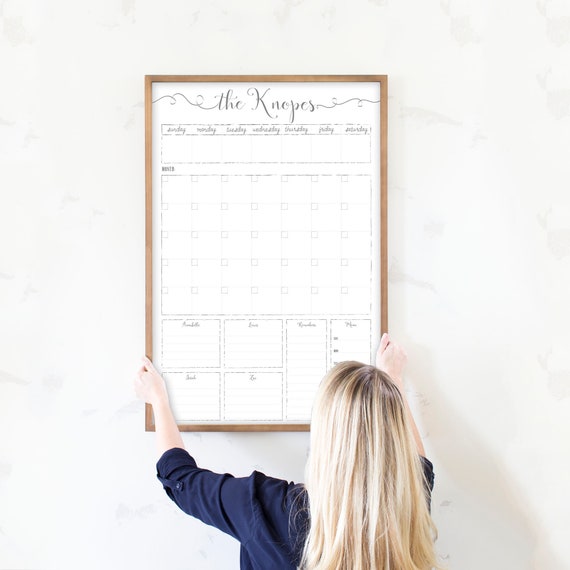 Vertical Acrylic Calendar for Wall, Clear Dry Erase Board, 2022 Modern  Office Calendar, Minimalist Housewarming Gift, Wall Mounted xx313 