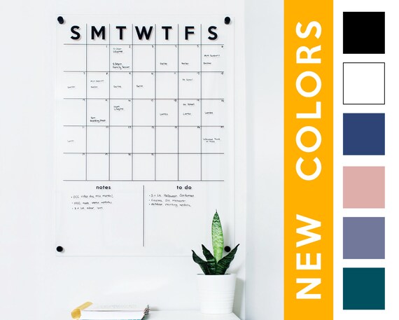 Floating Design Clean Minimalist Acrylic Wall Calendar 16x20