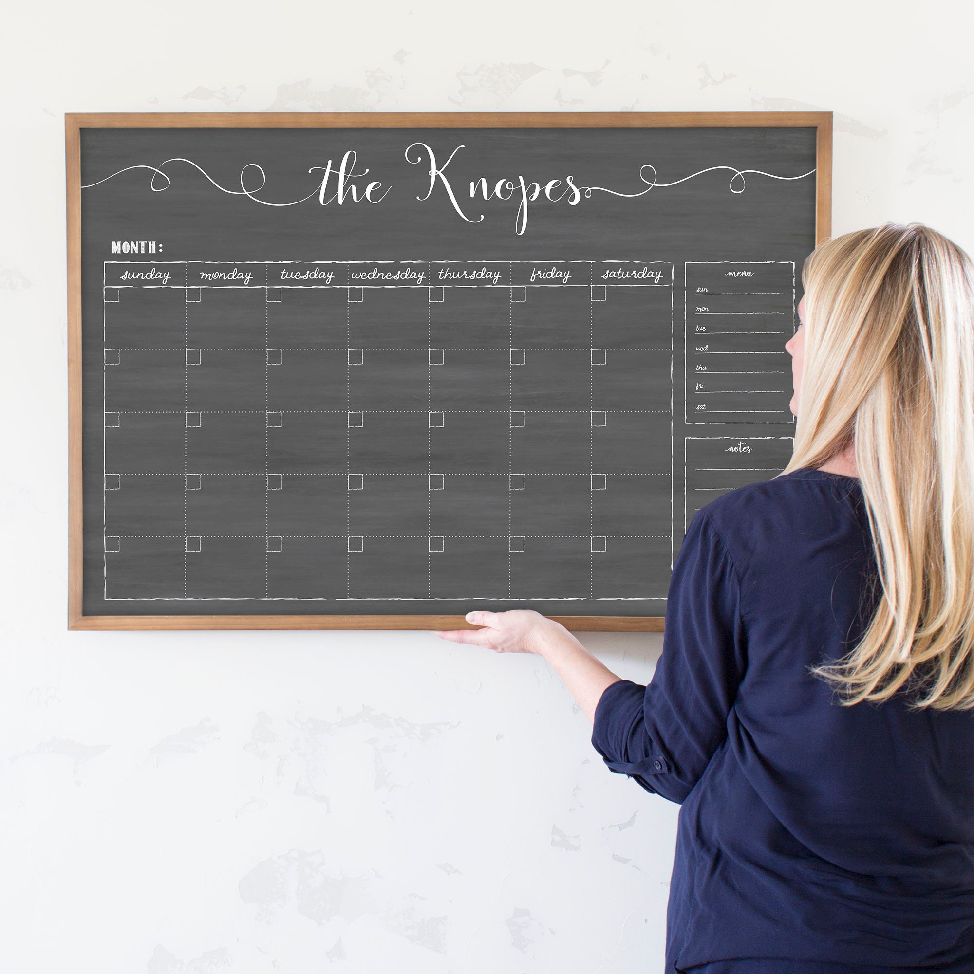 39*36cm Monthly Chalk Board Blackboard Removable Wall Sticker Month Plan  Calendar Memo DIY Best Selling 2019 Products - AliExpress