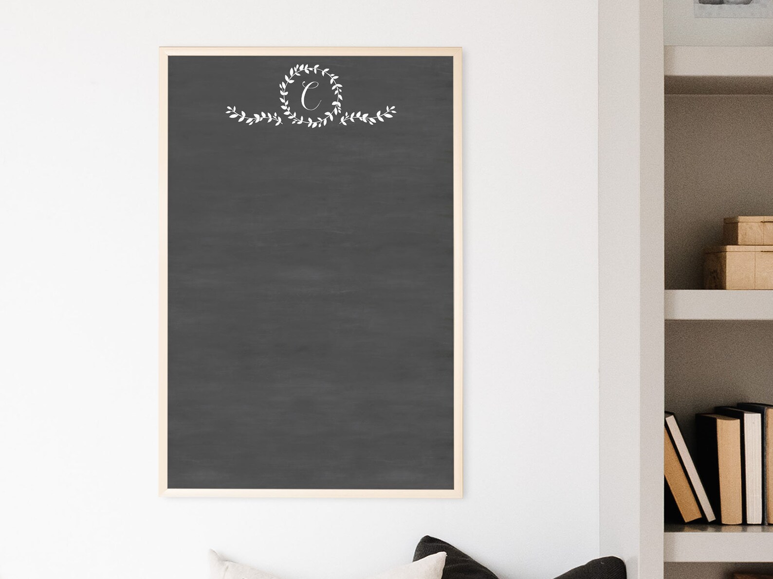 Monogrammed Chalkboard Personalized Chalkboard 24 X 36 Etsy