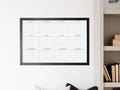 Yearly Whiteboard Calendar 36" x 24", reusable large 12 month view wall calendar, #36128