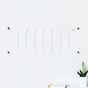 Weekly Acrylic Calendar Dry Erase Wall Calendar Minimalist Style Office Calendar