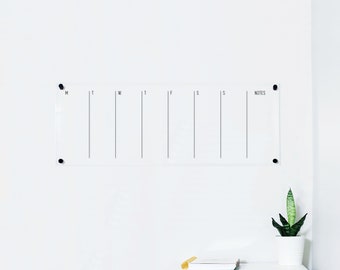 Weekly Acrylic Calendar Dry Erase Wall Calendar Minimalist Style Office Calendar