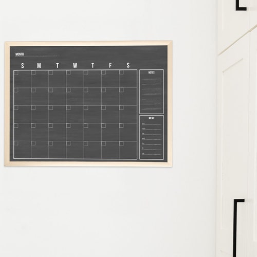 Minimalist Wall Calendar Custom Dry Erase Large Calendar - Etsy