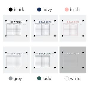 Acrylic Chore Chart for Kids, Clear Chore Chart, Personalized Dry Erase Chore Chart For Wall, Acrylic Job Chart, Floating Chores List 8" x 10" Horizontal