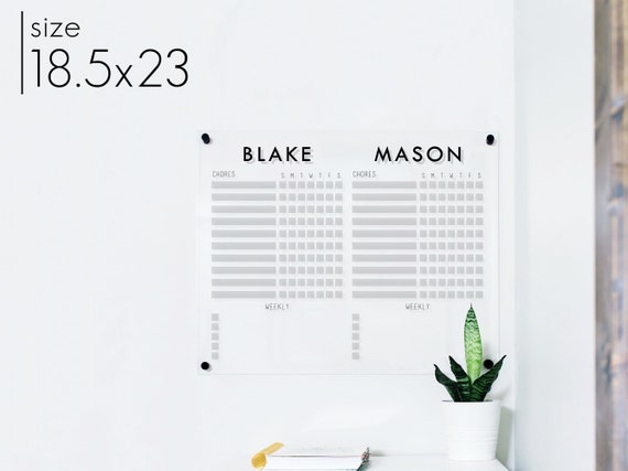 Vertical Acrylic Calendar for Wall, Clear Dry Erase Board, 2022 Modern  Office Calendar, Minimalist Housewarming Gift, Wall Mounted xx313 