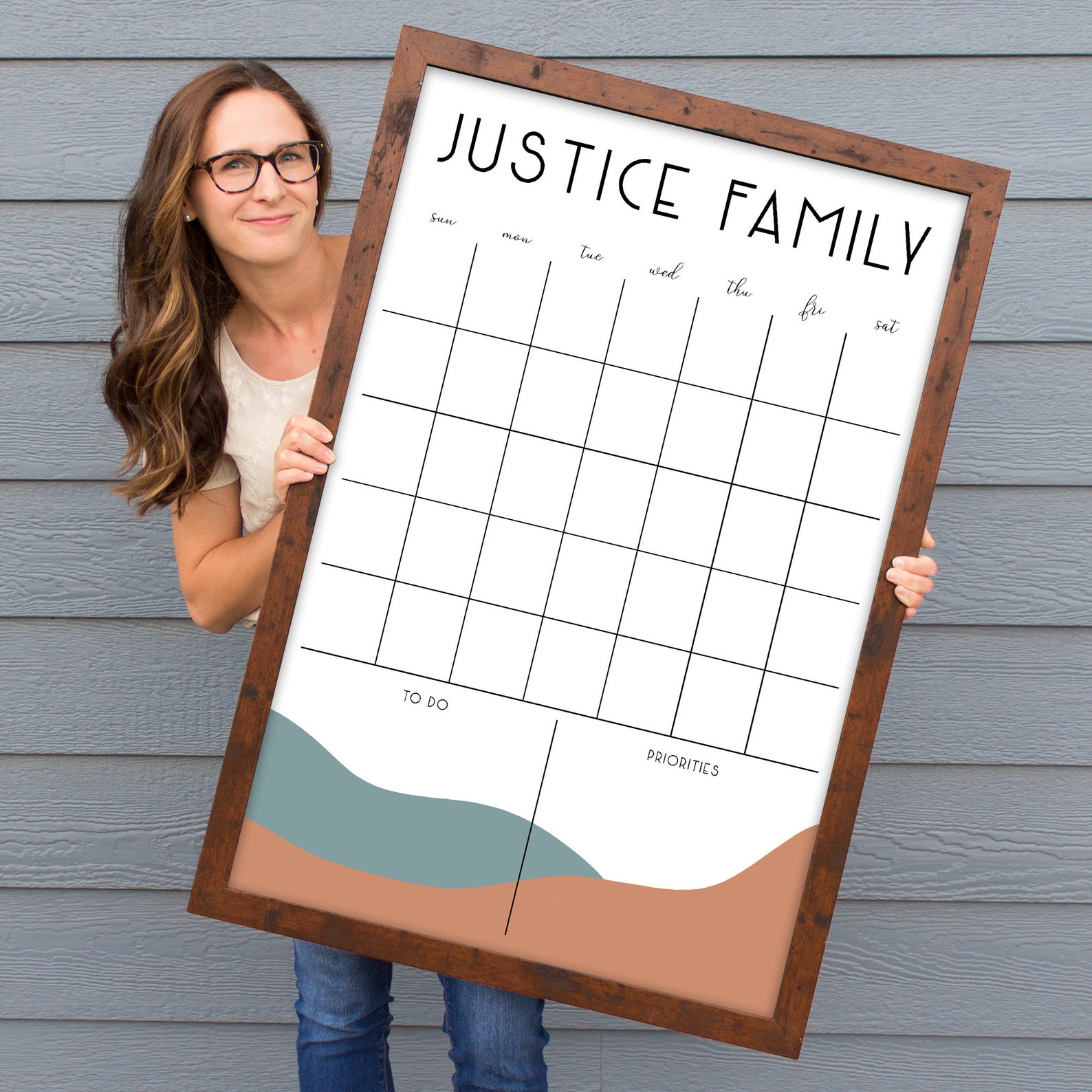 2021 Modern Wall Calendar Customized Framed Calendar | Etsy