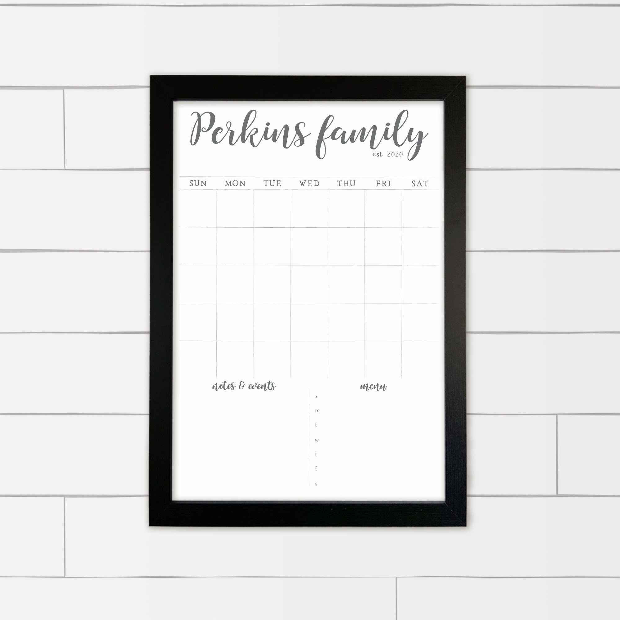 Framed Dry Erase Calendar 24x36 Dry erase Calendar Realtor Etsy