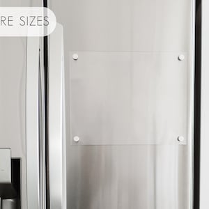 Blank Magnetic Acrylic Board, Vision Board, Magnetic Dry Erase Board, Refrigerator Notes Board, Memo Board for Fridge