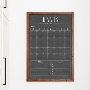 Chalkboard Calendar, Chalkboard Calendar, Customized Calendar