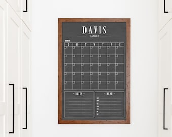 Chalkboard Calendar, Chalkboard Calendar, Customized Calendar